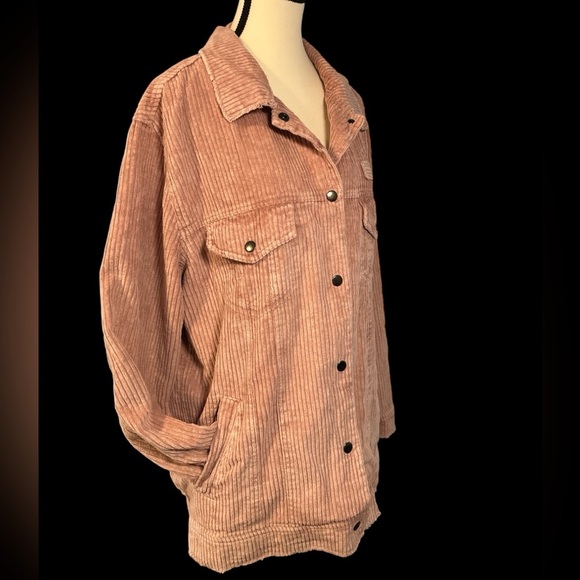 POL Women's Corduroy Jacket in Blush Pink - Picture 3 of 6